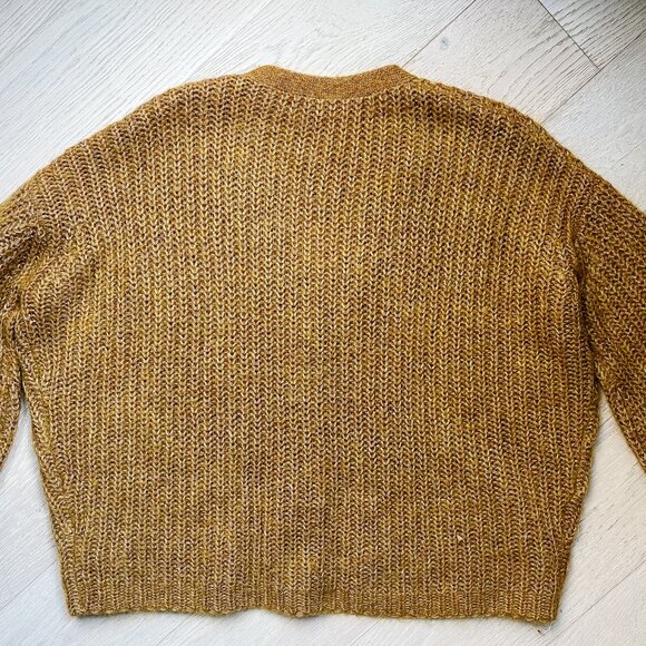 EUC Sezane Achille Cardigan Mottled Gold Size XS - Picture 3 of 6